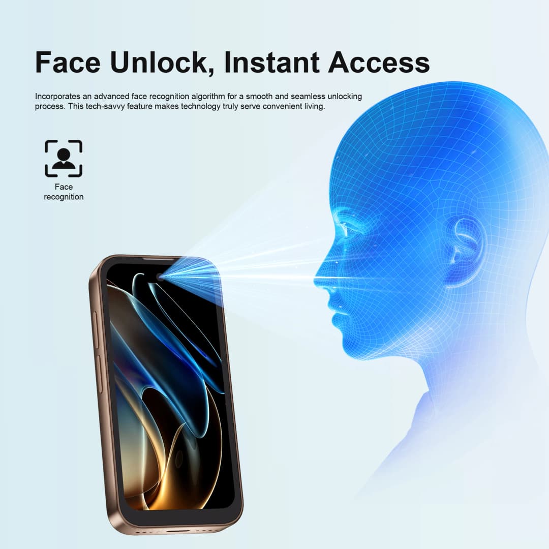 سيرفو 17 PRO MAX هاتف ذكي صغير بشاشة 3.75 بوصة، 3G WCDMA، ثنائي الشريحة، GPS، فتح بالوجه، أندرويد - 3