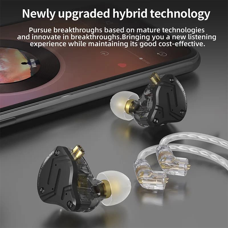 سماعات رأس KZ ZS10 PRO X معدنية بمحركات هايبرد وباس HIFI وسماعات أذن عازلة للضوضاء ZAS ZAX ZSX ZSNPRO AS16 - 6