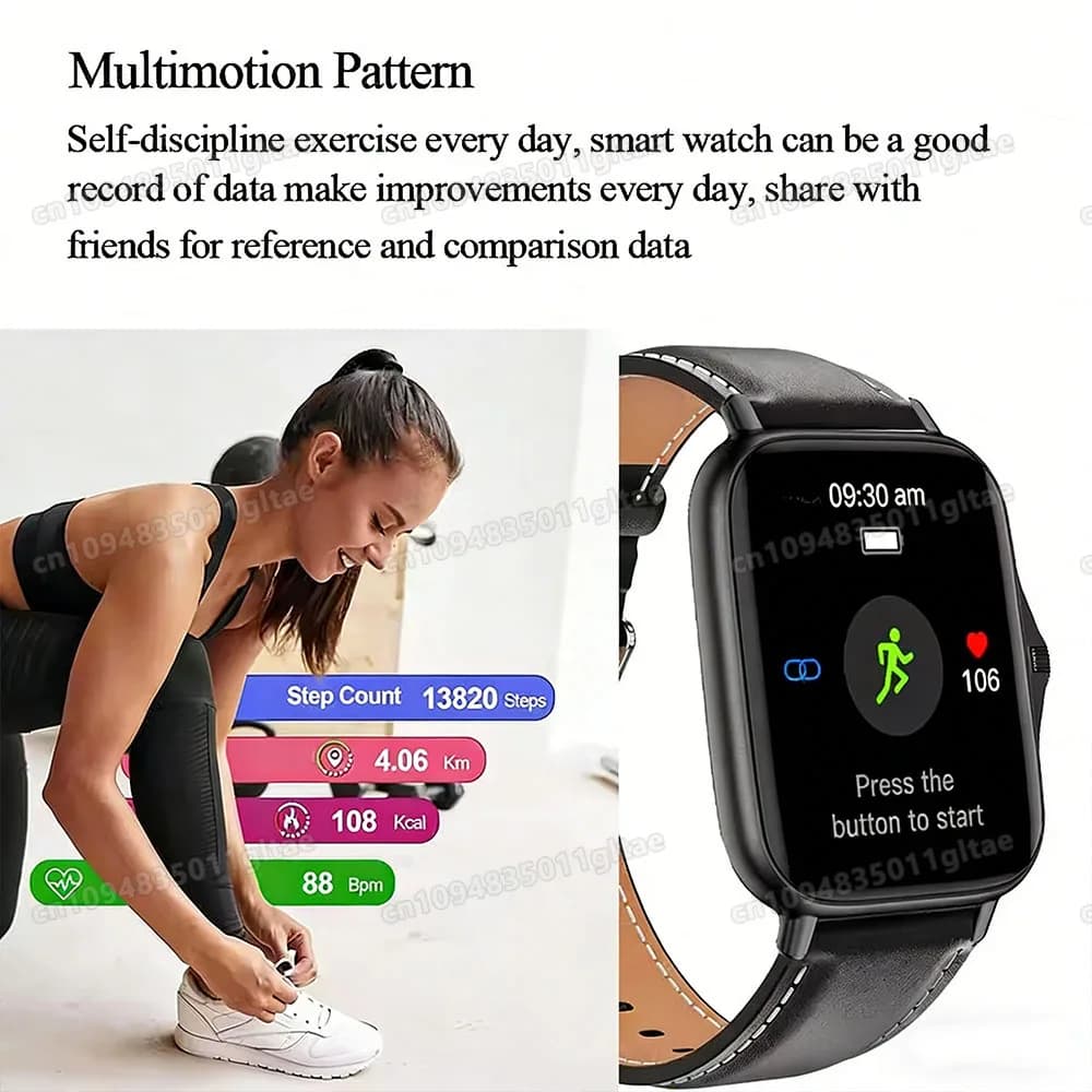Smart Watch Android IOS Phone 1.83 Inch Color Screen Bluetooth Answer Call Fitness Watches Tracker Smartwatch Women Men New Ht30 - 2