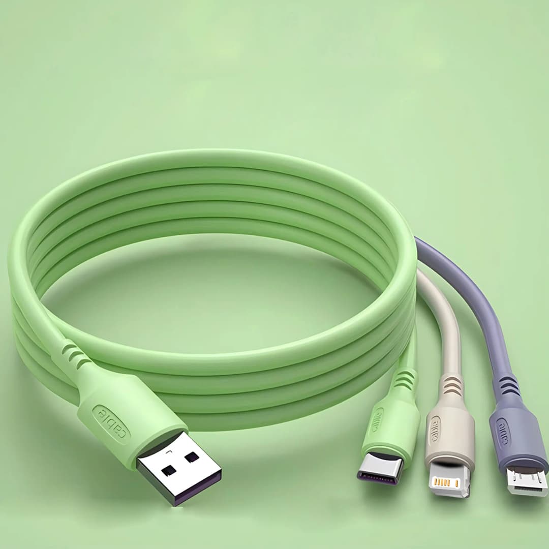 كابل شحن سريع 3 في 1 لهاتف iPhone15 14 13 12 11 X Pro Max Micro USB Type-C شاحن الهاتف كابل بيانات USBC - 6