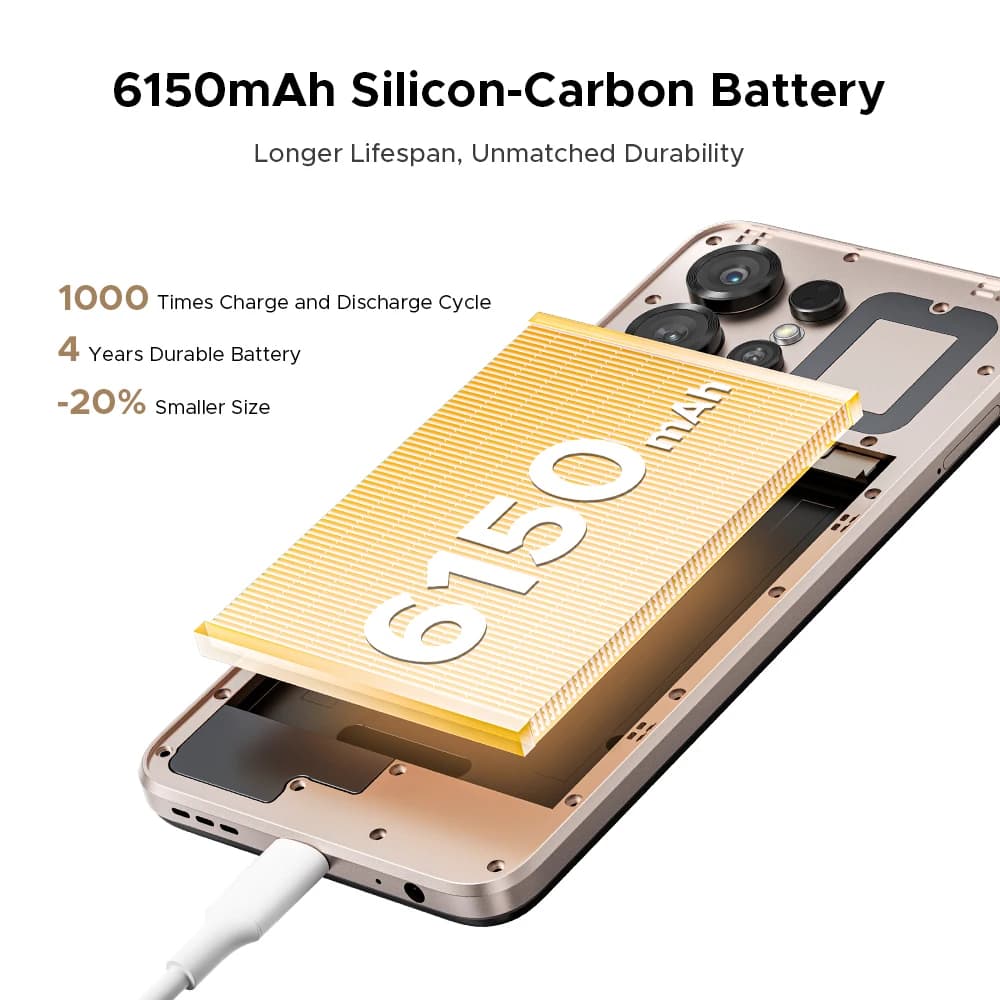 هاتف DOOGEE Note56 X 5G المحمول بجسم نحيف 8.45 ملم وشاشة 6.56 بوصة بمعدل تحديث 90 هرتز ونظام أندرويد 16 وبطارية 6150 مللي أمبير في الساعة مع خاصية التعرف على المشهد بالذكاء الاصطناعي - 4
