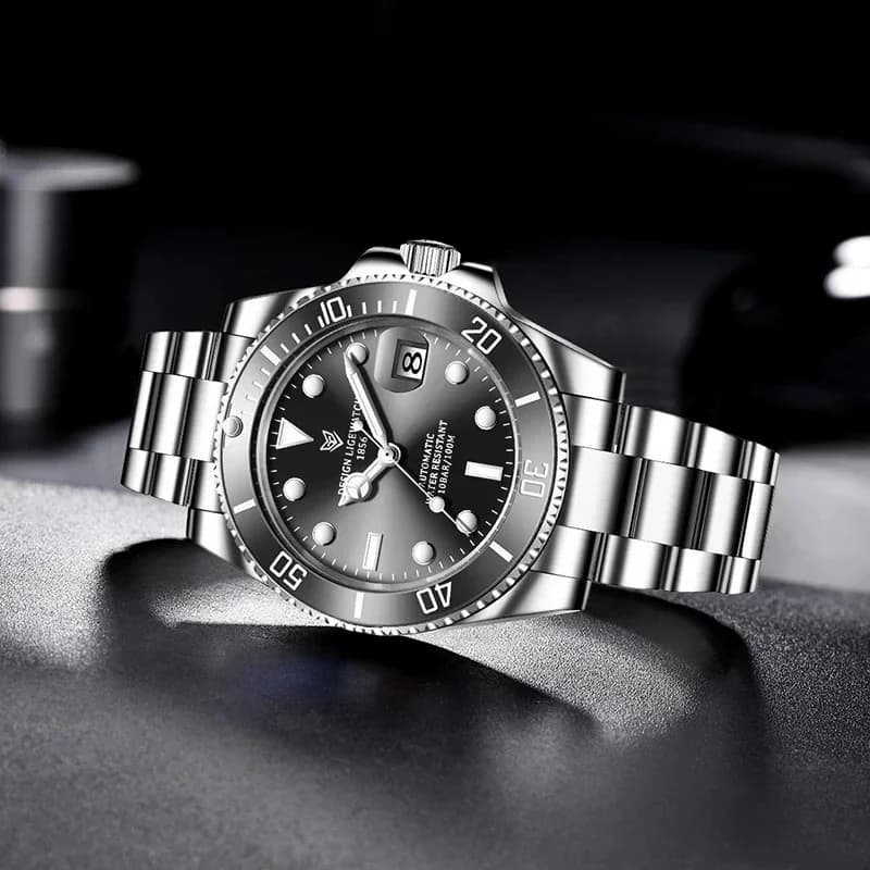 LIGE Top Brand Luxury Automatic Watch for Men Fashion Waterproof Sport Men's Mechanical WristWatches Casual Automatic Date Watch - 2