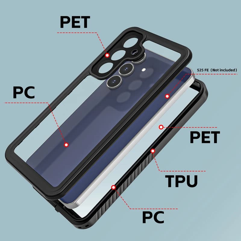Shellbox  PC TPU Lens Protection Rugged and Durable Fully Sealed IP68 Waterproof Phone Case S26/s25/S25egde Ultra S23 S24 Serie - 5