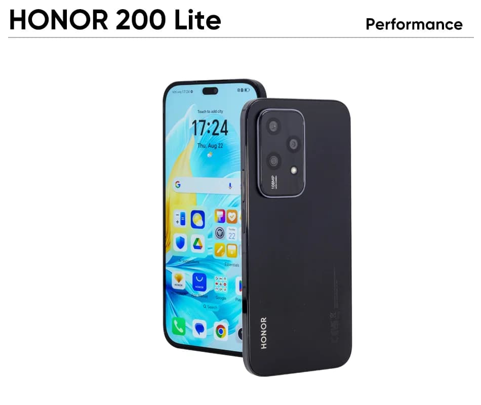 Global Version Original HONOR 200 Lite 256GB ROM 5G Smartphone Mediatek Dimensity 6080 6.7'' 90Hz AMOLED Display 108MP Main Came - 5