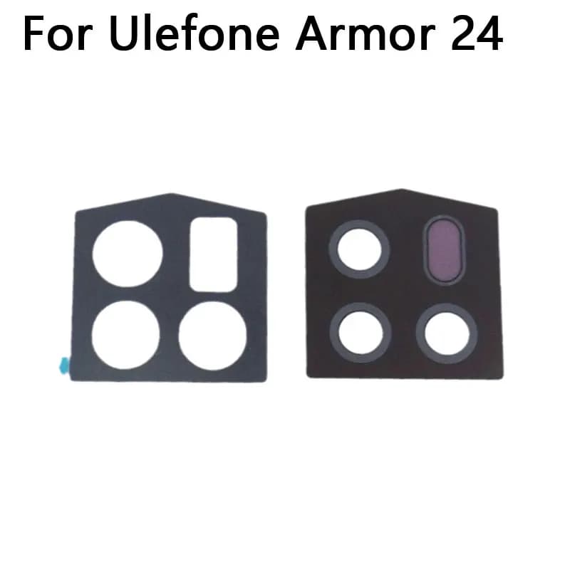 غطاء زجاجي أصلي جديد لعدسة الكاميرا الخلفية لهاتف Ulefone Armor 24 مع لاصق