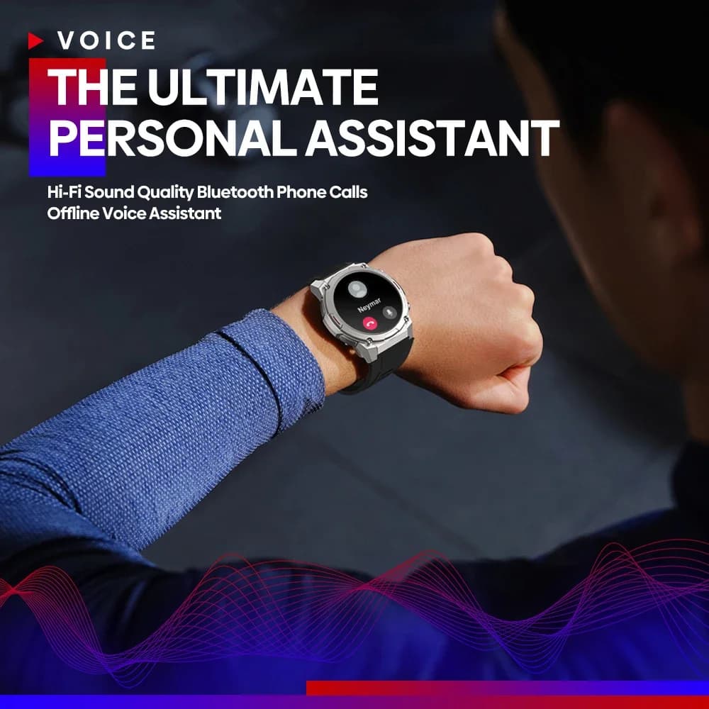 ساعة ذكية Zeblaze VIBE 7 PRO، شاشة AMOLED 1.43 بوصة، إجراء/استقبال المكالمات، إدارة الصحة، ساعة رياضية للرجال - 3