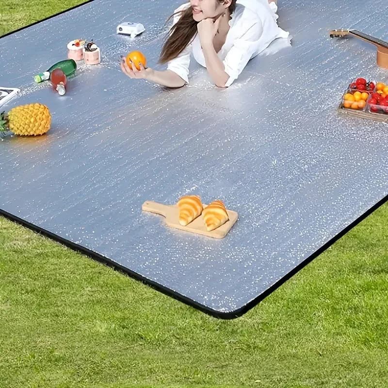Camping Mat Foam Foil Blanket Aluminum Insulation Foam Foil Mat Sleeping Pad Thermal Outdoor Tent Footprint Reflecting Heat - 3