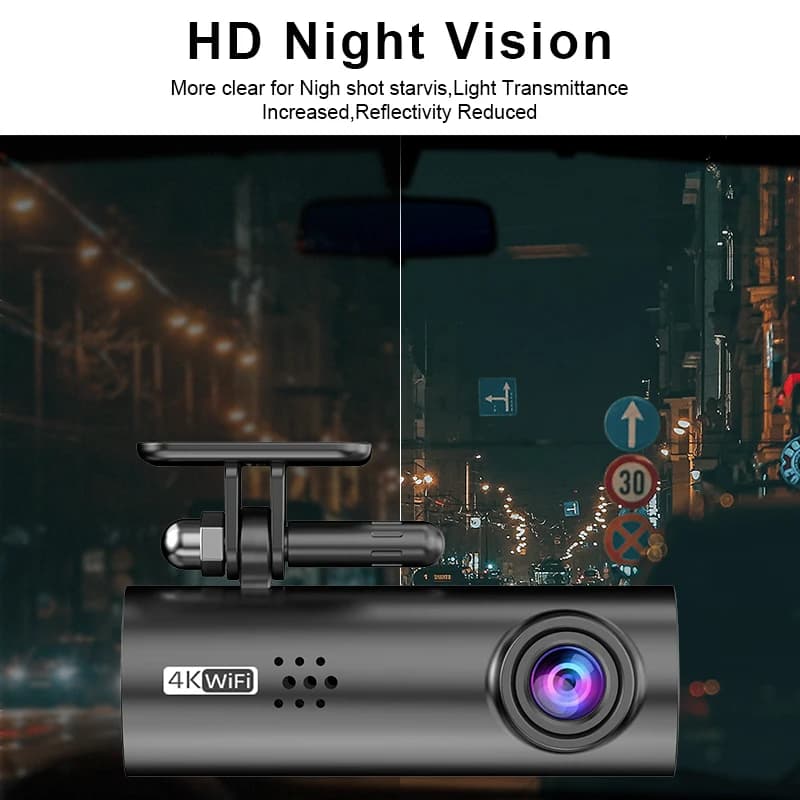 E-ACE4K Mini UHD WIFI Dash Cam Car Dvr Video Recorder With APP Control Night Vision Mini  24H Parking Camera Monitor Loop record - 4