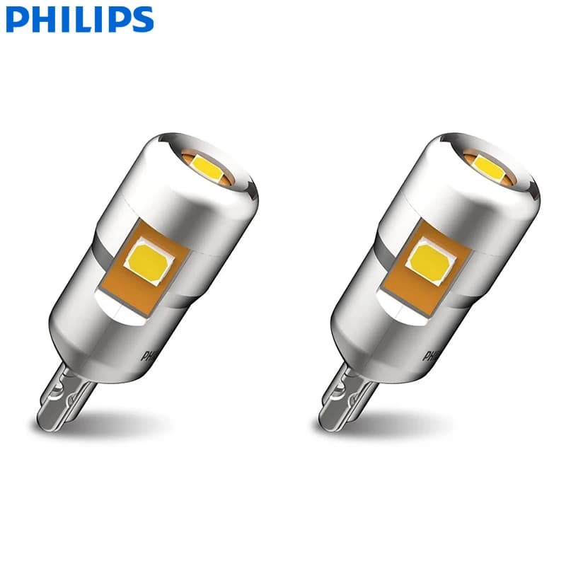 فيليبس T10 W5W ليد ألتنيون برو6000 80LM 6800K أزرق أبيض ساطع مصابيح مواقف سيارات ضوء صندوق داخلي بدون أخطاء 11961U60AWX2 - 2