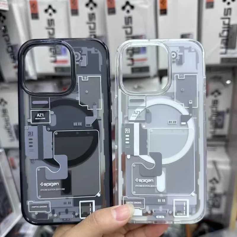 Spigen Magnetic Hard Cover For iPhone 18 12 13 14 15 16 17 Pro Max Electronic Case For iPhone Air Magsafe Fashion Phone Shell - 2