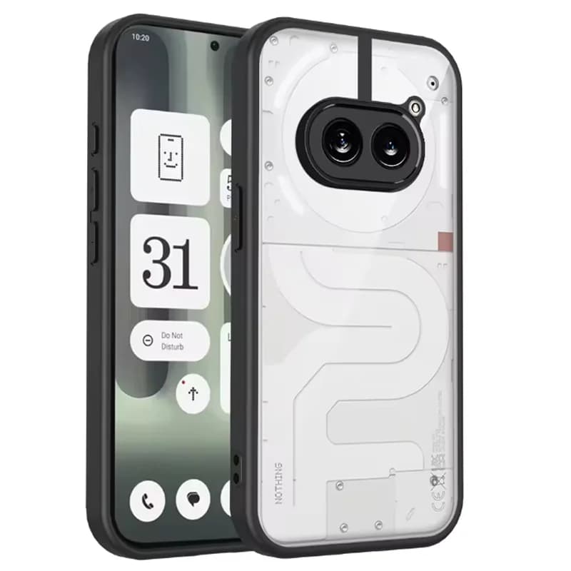 غطاء حماية Nothing Phone 2A Plus A142P مع وسادة هوائية مقاومة للصدمات، إطار سيليكون شفاف، غطاء خلفي مطفي صلب