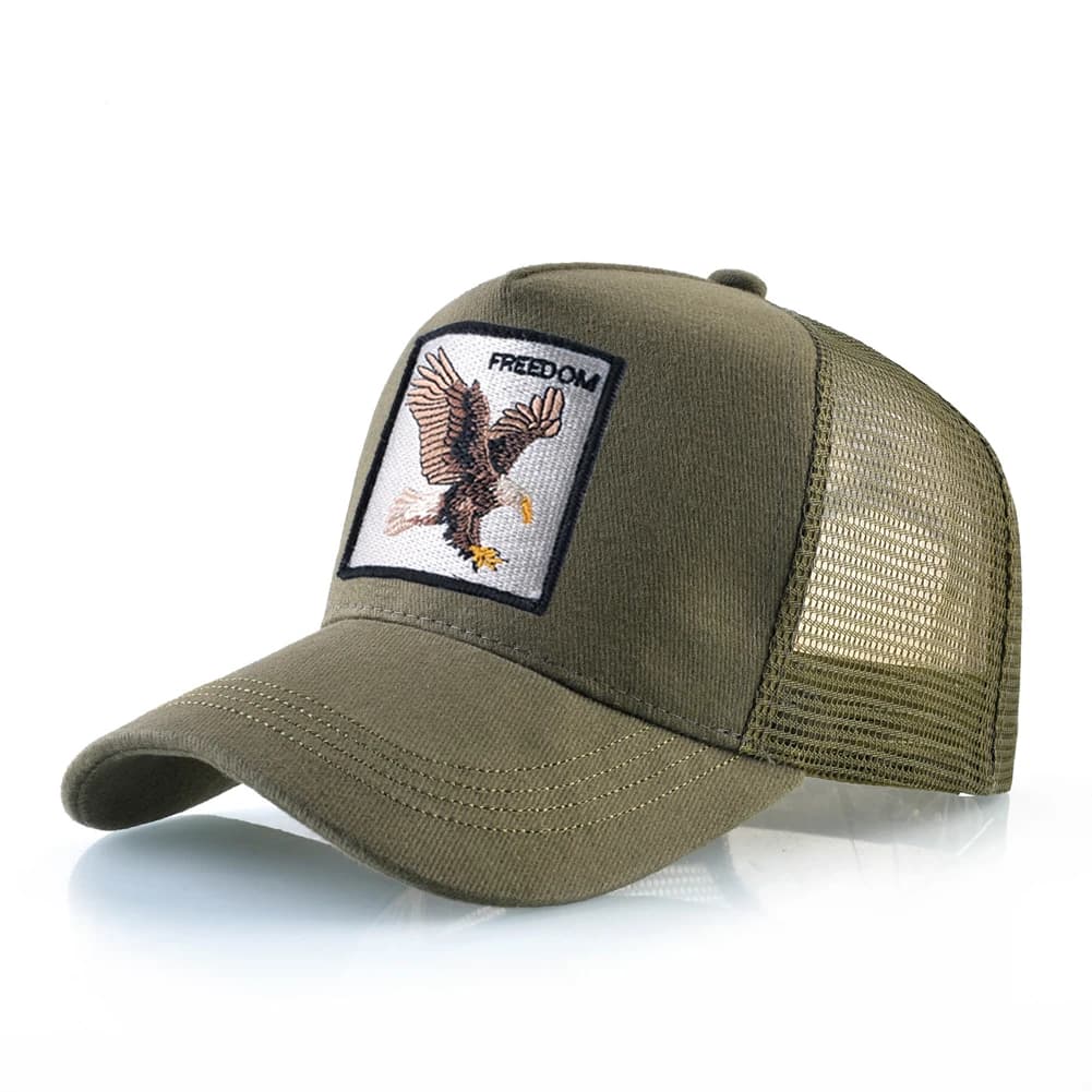 قبعات سائقي الشاحنات الموضة مع التطريز الماعز التصحيح أربعة مواسم قبعة بيسبول Snapback للرجال النساء قبعة بواقٍ للشمس قابل للتعديل - 3