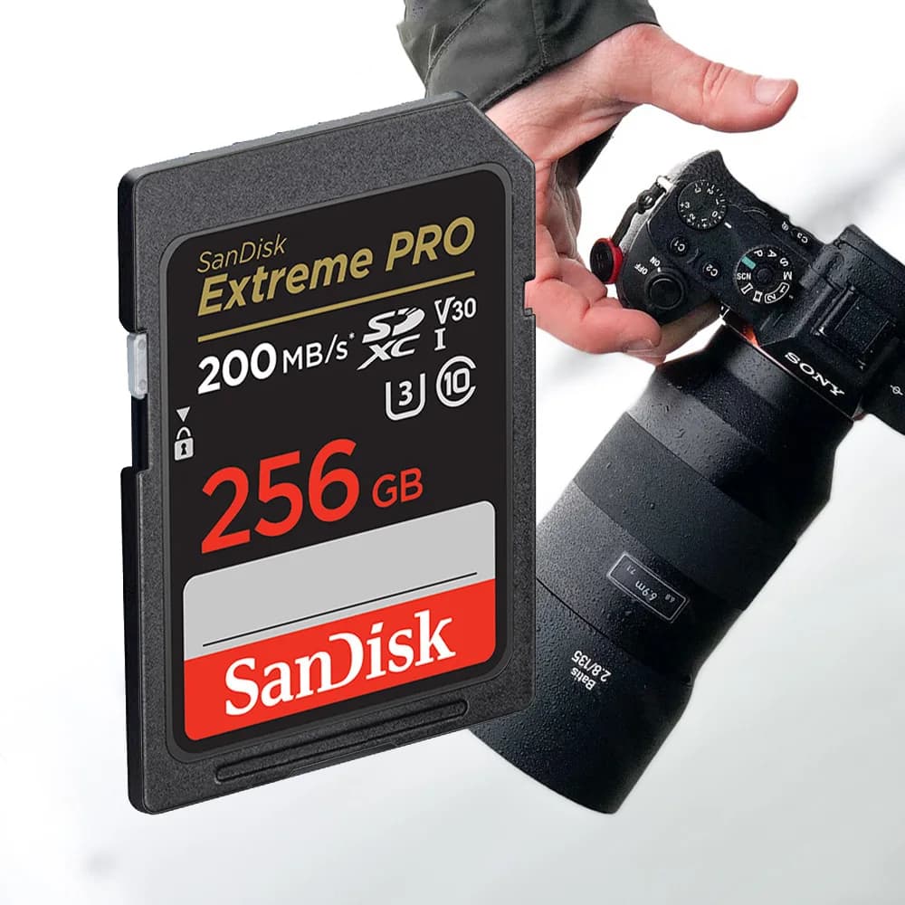 بطاقة ذاكرة SanDisk الأصلية ألترا/إكستريم إس دي/إكستريم برو 32 جيجابايت إس دي إتش سي 64 جيجابايت/128 جيجابايت/256 جيجابايت إس دي إكس سي يو إتش إس-آي يو3/4كيه/في30 للكاميرا والسيارة دي في إس إل آر - 2