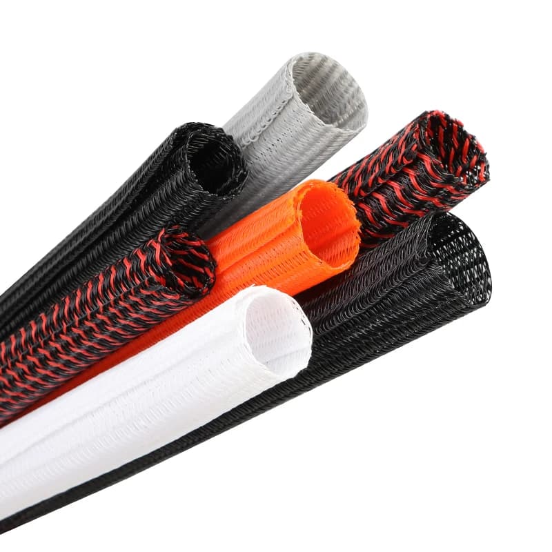 غطاء كابل مقسم 1/2/5/10 متر، 3-50 مم، PET مضفر معزول، منظم أسلاك USB، حماية أسلاك الطاقة - 6