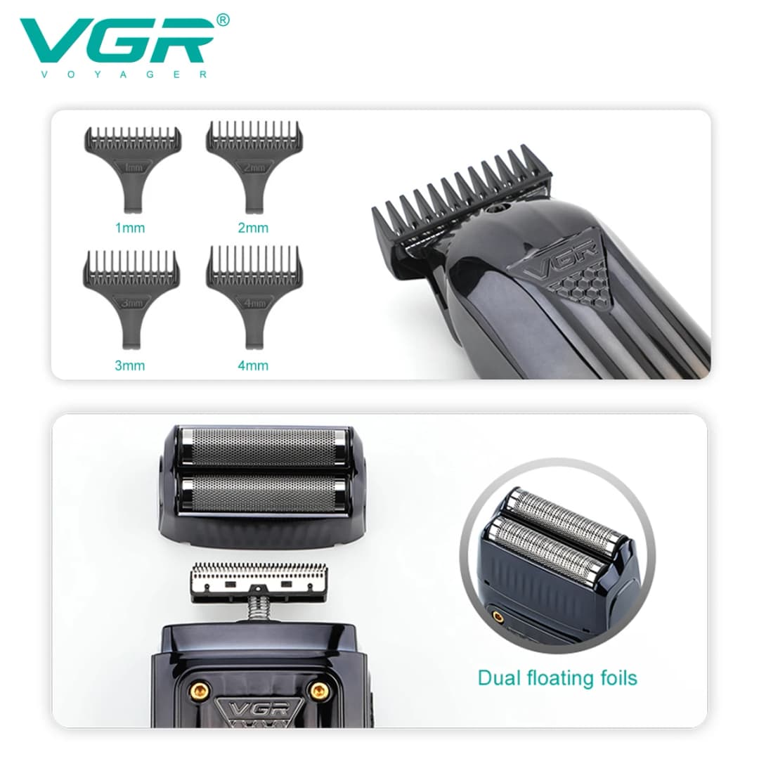 VGR 644 ماكينة قص الشعر المتدرج - كهربائية، قابلة لإعادة الشحن، احترافية للرجال - 6