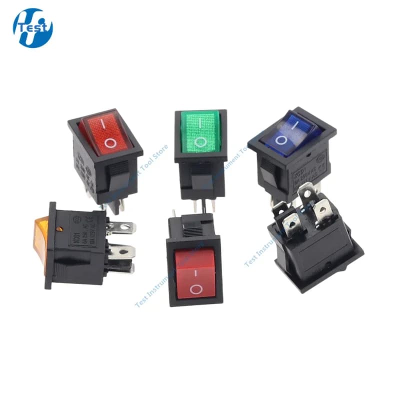 1pcs KCD1 Boat Car Rocker Switch 6A/10A 250V/125V AC ON-OFF on-off-on 250VAC 6A 125VAC 10A With Led Light 220V - 3