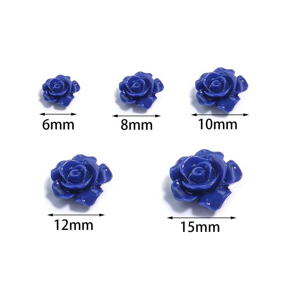 1 Strand 6 8 10 12 15mm Rose Camelia Flower Beads Artificial Coral Beads For Jewelry Making DIY Bracelet Neckalce Accessoires - 5