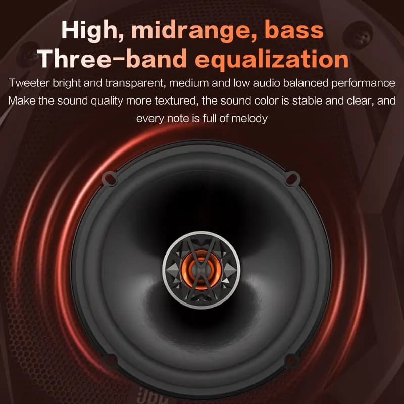 سماعة سيارة JBL مقاس 6.5 بوصة، سماعة محورية 150 واط طاقة حقيقية بدون طاقة زائفة، سماعة تردد كامل ثنائية الاتجاه، سماعة ستيريو - 4