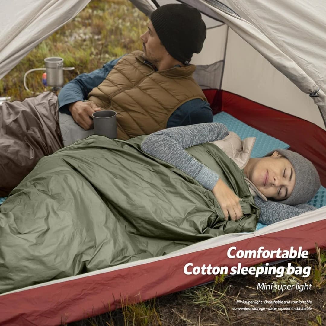 كيس نوم Naturehike lw180 خفيف الوزن من القطن لفصل الربيع والصيف مناسب للمشي والتخييم في الهواء الطلق - 5