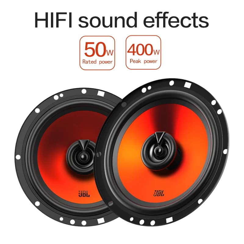 سماعة سيارة JBL مقاس 6.5 بوصة، سماعة محورية، بقوة 400 واط، سماعة ستيريو للسيارة بترددات عالية ومتوسطة وجهير، سماعة سيارة أصلية من JBL - 5