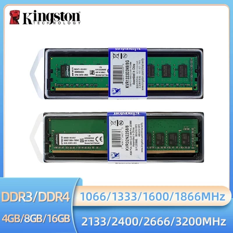 ذاكرة رام كينجستون DDR3 4 جيجا 8 جيجا 1066 1333 1600 1866 ميجا هرتز DDR4 16 جيجا 2133 2400 2666 3200 ميجا هرتز ذاكرة كمبيوتر مكتبي غير ECC DIMM