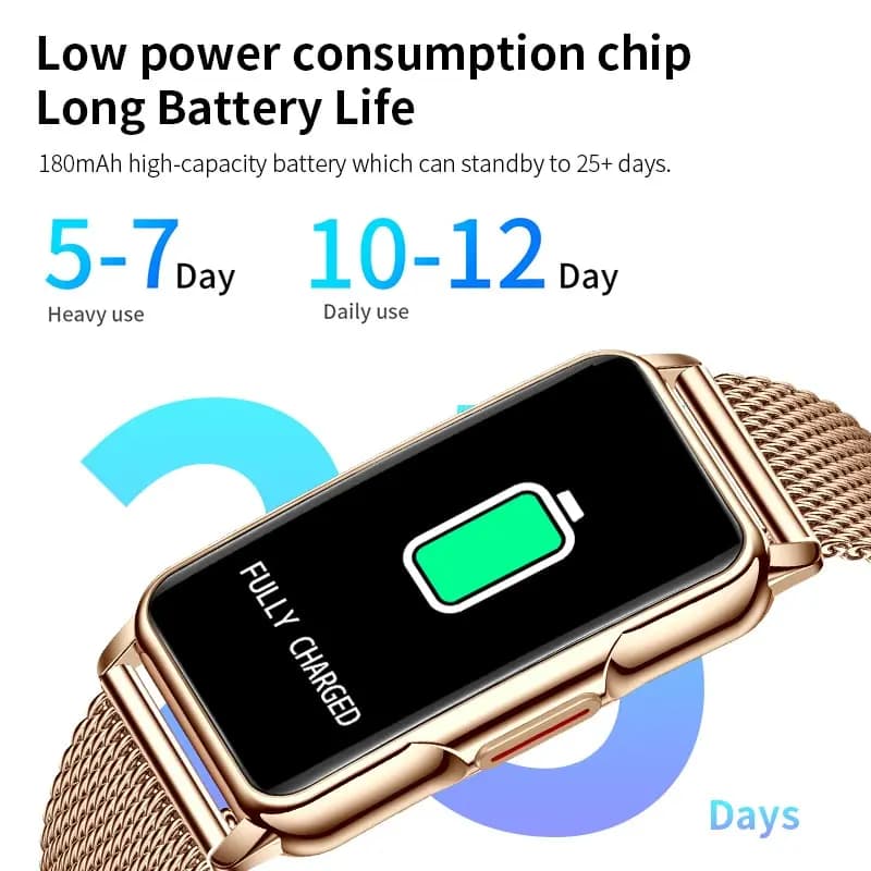 LIGE Smart Watch Women Full Touch Screen Bluetooth Call IP67 Waterproof Sports Fitness Tracker Smartwatch Women - 2