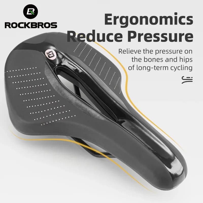 سرج دراجات ROCKBROS قابل للتنفس مريح مبطن مقاوم للماء ناعم خفيف الوزن مقعد دراجة هوائية على الطرق الوعرة والطرق الممهدة إكسسوارات دراجات - 3