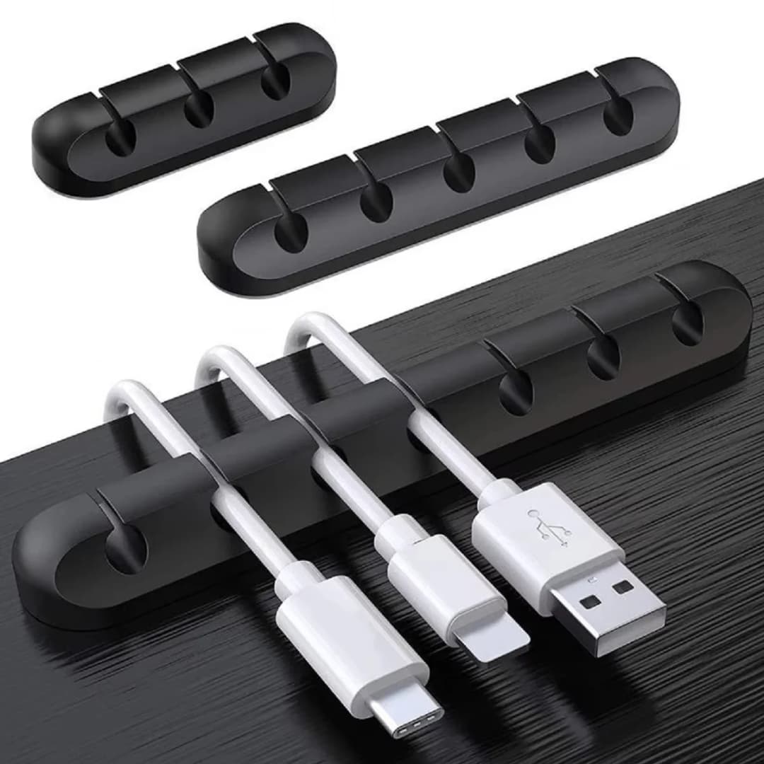 NNBILI منظم كابلات 1/3/5/7 فتحات سيليكون USB منظم كابلات مشابك إدارة ذاتية اللصق لفأرة لوحة المفاتيح سماعة الرأس - 5
