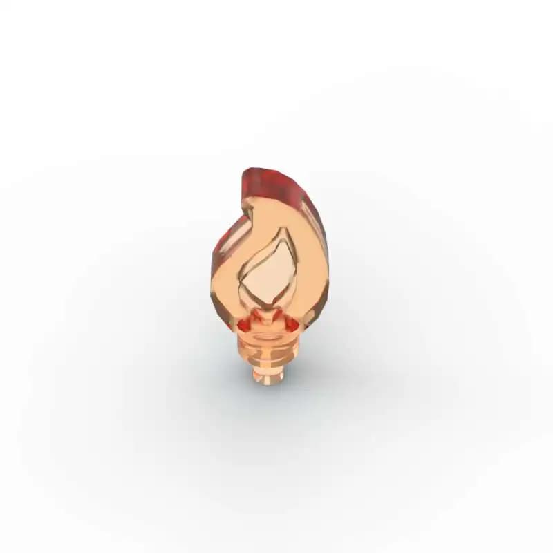 MOC 10 قطع 37775 مجموعة مكعبات بناء لهب صغير موجة مستديرة مستقيمة مفردة مع دبوس DIY لعبة أطفال هدية عيد ميلاد - 4
