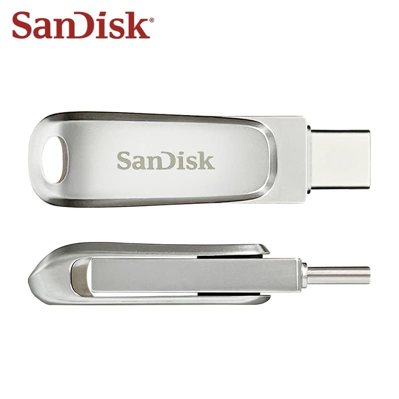 SanDisk Ultra Dual Drive Luxe USB 3.2 Type-C فلاش درايف معدن U Disk 32 جيجابايت 64 جيجابايت 128 جيجابايت 256 جيجابايت 512 جيجابايت 1 تيرابايت ذاكرة عالية السرعة
