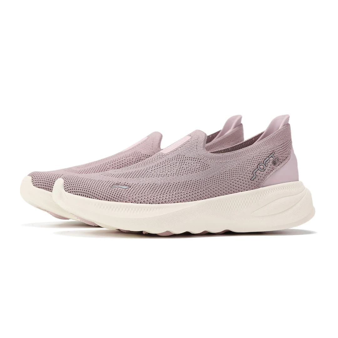 Li-Ning Women's SOFT GO 2 KNIT Slip-on Casual Walking Shoes Breathable Cushion Flexible LiNing Comfortable Sneakers AGLV018 - 5