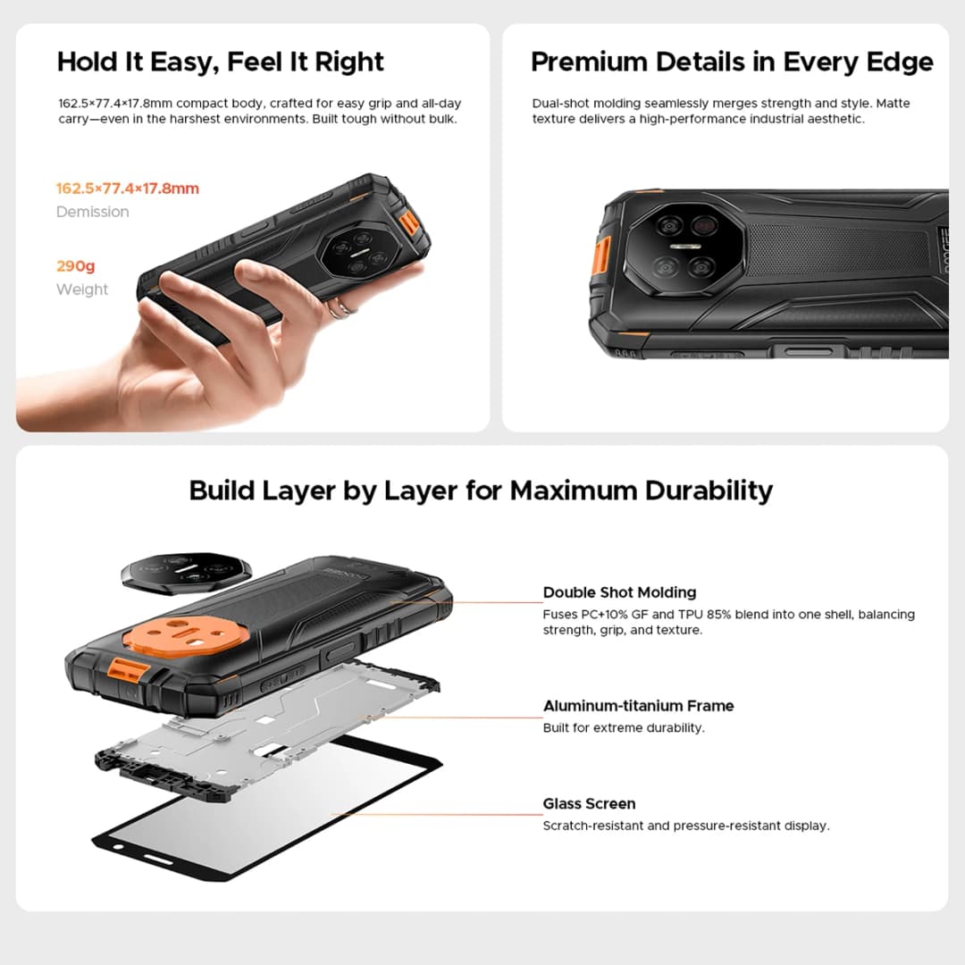 هاتف DOOGEE Fire 3 المتين بشاشة 5.5 بوصة وذاكرة 24 جيجابايت و 256 جيجابايت - 2
