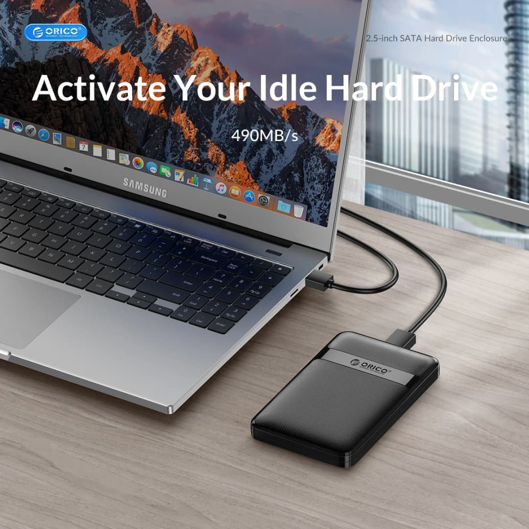علبة ORICO HDD مقاس 2.5 بوصة SATA إلى USB3.0/Type-C علبة HDD خارجية 6Gbps USB-C SATA تدعم خاصية النوم التلقائي - 3