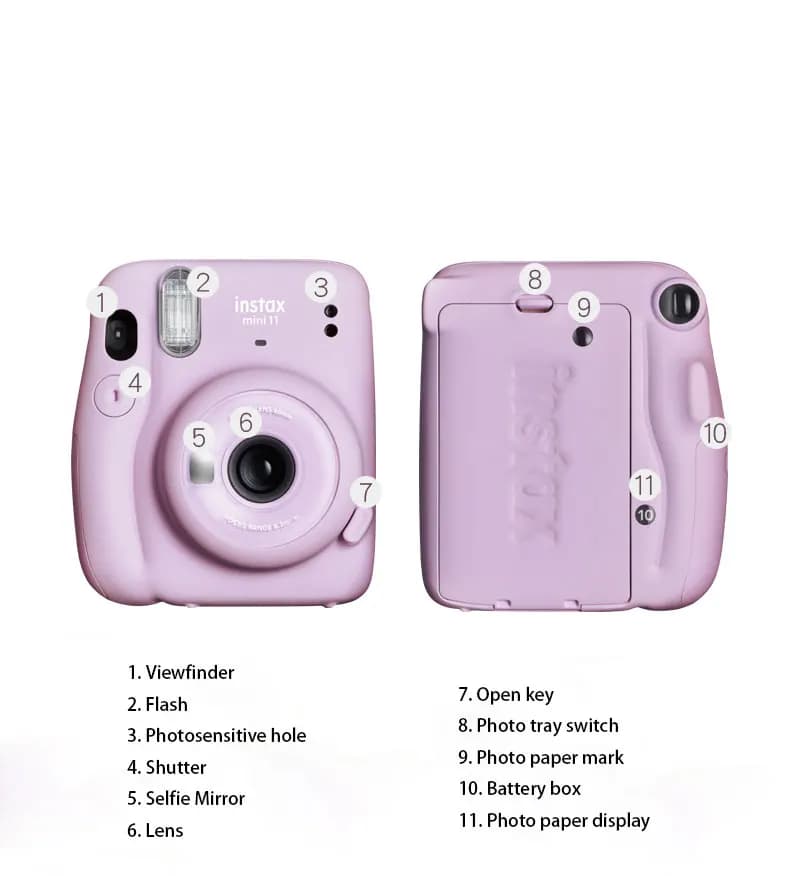 كاميرا فورية Fuji Fujifilm Instax Mini 11 لطباعة الصور الفورية مع تحسينات - 4