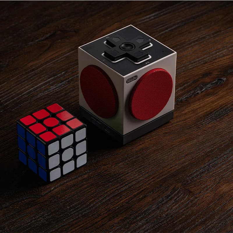 سماعة 8BitDo Retro Cube 2، سماعة بلوتوث محمولة مع صوت ستيريو، قاعدة شحن لاسلكية، بلوتوث 5.3/2.4G/سلكي - 5