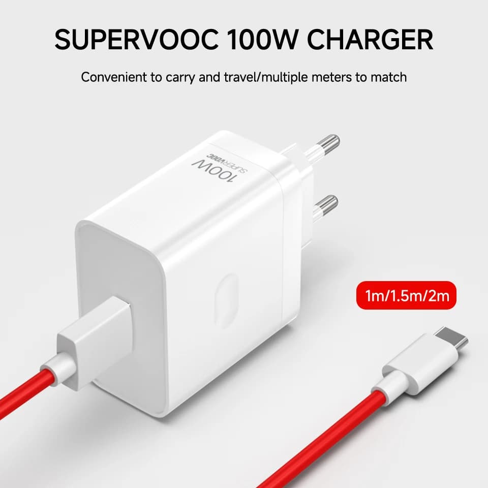 شاحن ون بلس الأصلي 100 واط SuperVOOC محول USB 80 واط 65 واط شحن سريع ون بلس 13 13S 12 11 10 نورد 5 4 9 لـ OPPO Realme - 3