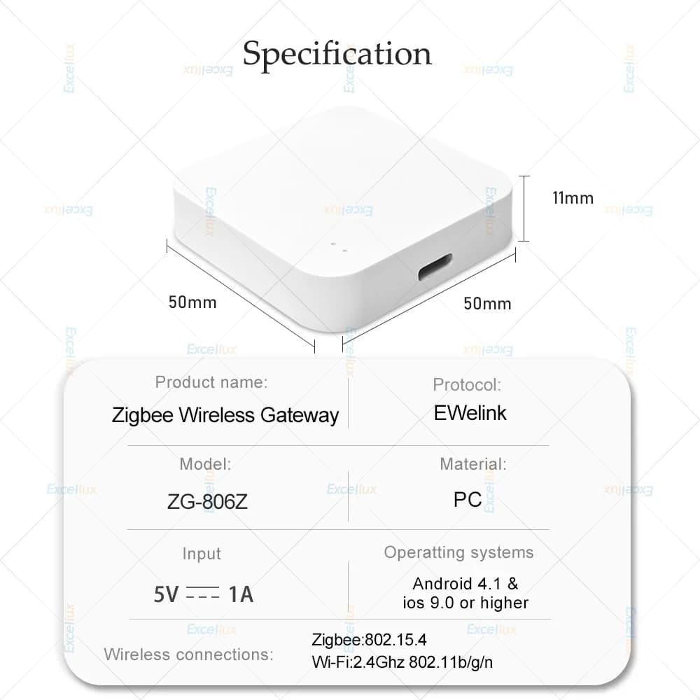 مركز بوابة ذكي ZigBee 3.0 جسر لاسلكي تطبيق eWeLink أتمتة منزلية ذكية يعمل مع Alexa وAmazon وGoogle Assistant وAlice - 6