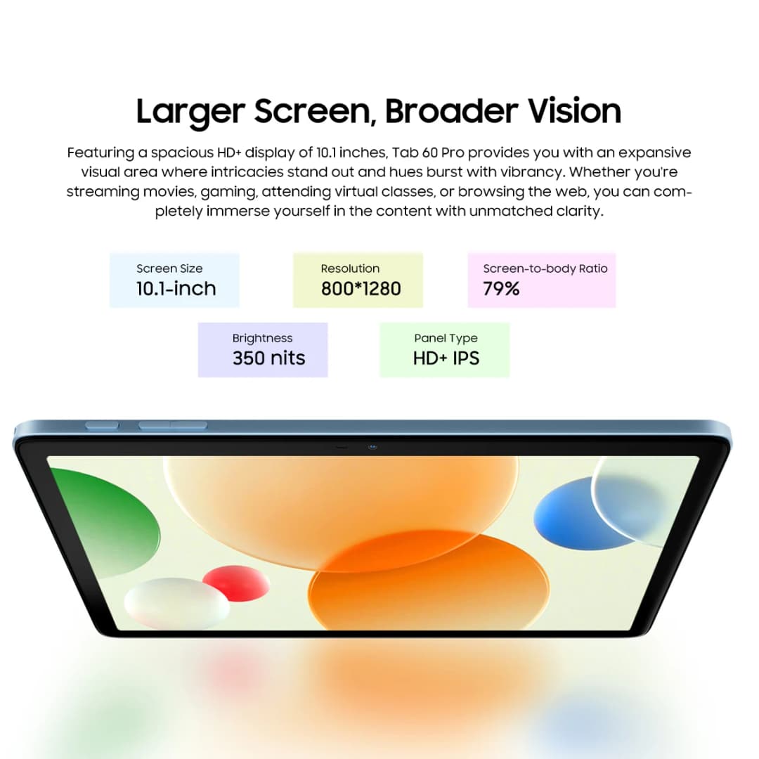 Blackview Tab 60 Pro Tablet 10.1'' HD+ IPS Display 8GB 128GB Octa-core Widevine L1  Android 14 7700 mAh Tablet PC - 3