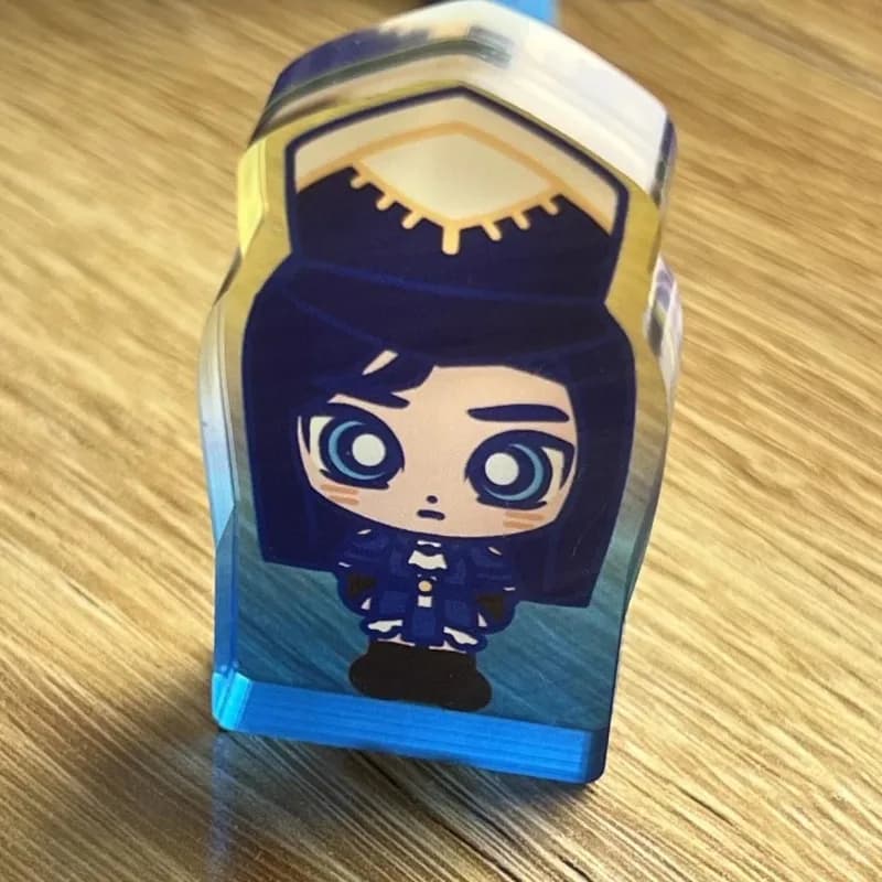 Arcane：League of Legends Acrylic Brick Keychain Jinx Vi Plate Desk Decor Standing Collection Ornament  Kids Friends Gift Toy Cos - 3