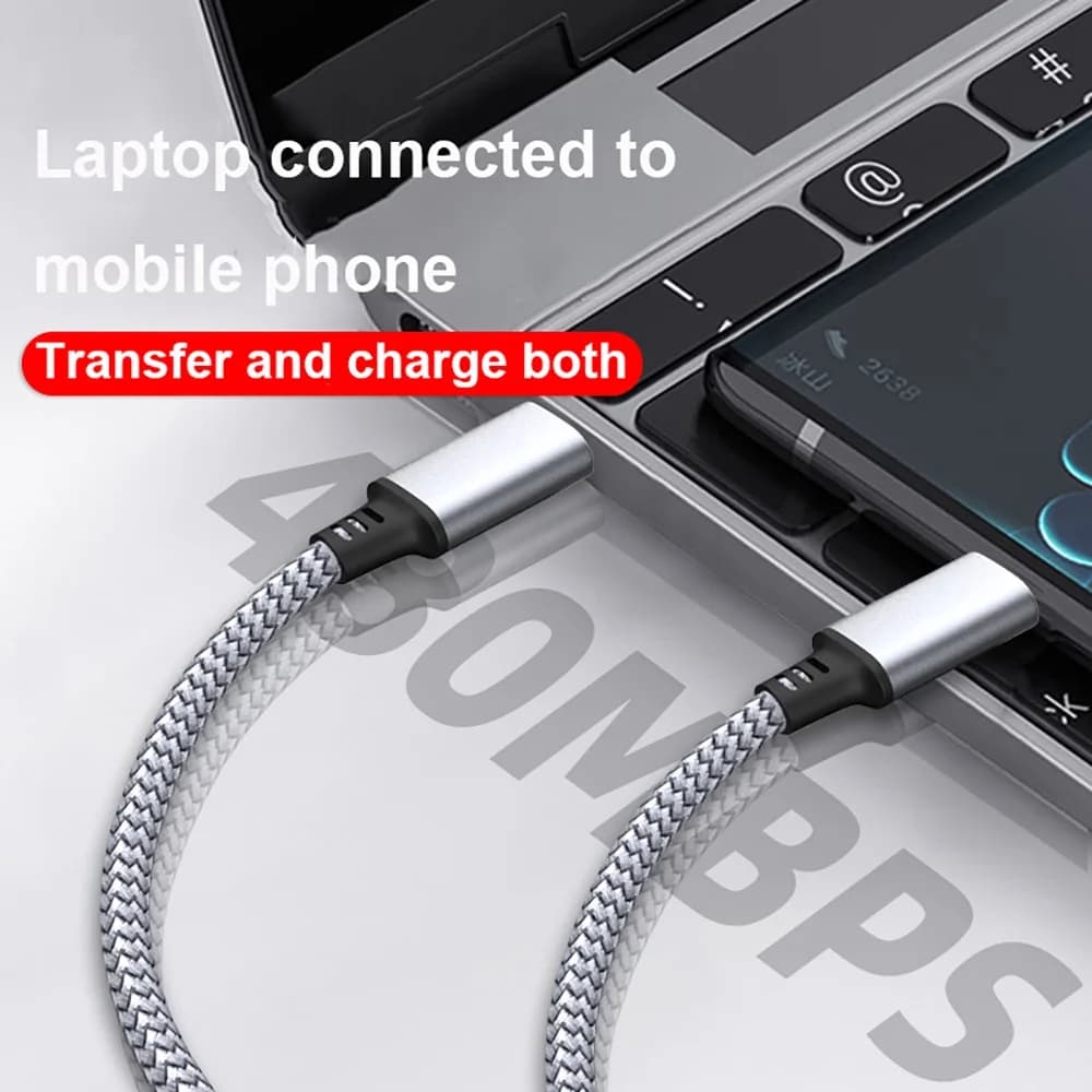 ZIJAZO Type C to Type C PD 60W Fast Charging Cable Type C 3m 5m 8m 10m  Data Cable for iPhone 15 Pro Max Huawei Xiaomi Samsung - 5