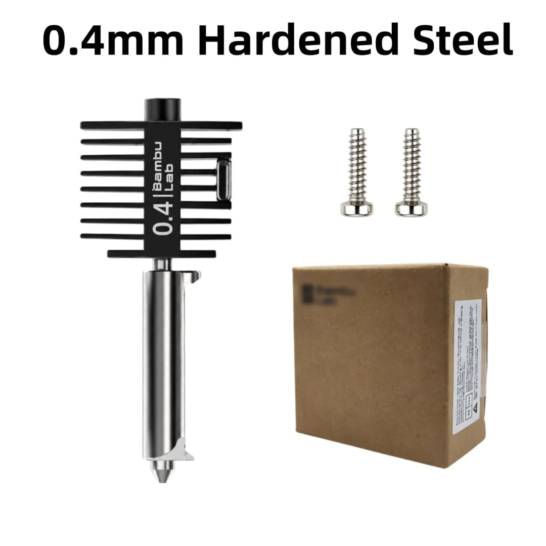 Official Bambu Lab A1/A1 Mini Multi-Size Hotend Kit | 0.4mm Hardened Steel Nozzle Set Standard Flow Hot End Upgrade Assembly - 3