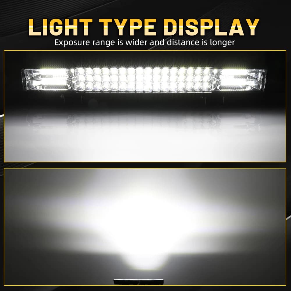 شريط إضاءة LED CO LIGHT 40 بوصة 780 واط 3 صفوف مصباح ضباب LED للقيادة مزيج إضاءة الطرق الوعرة إضاءة عمل LED لسيارات UTE ATV UTV SUV - 4