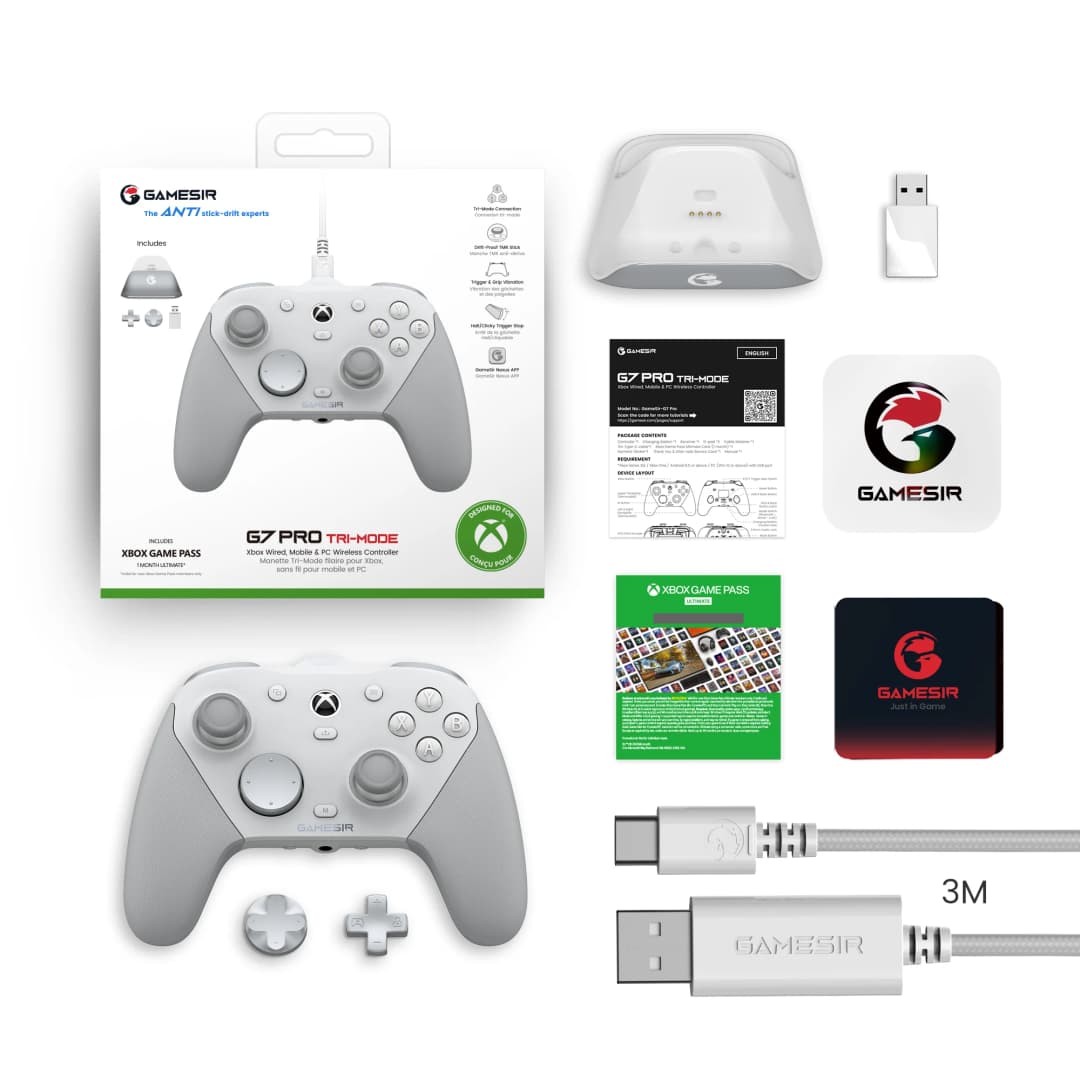 وحدة تحكم الألعاب GameSir G7 Pro Xbox سلكية لجهاز Xbox Series X|S، وXbox One X|S، وSteam، وPC، وأندرويد مع قاعدة شحن - 6