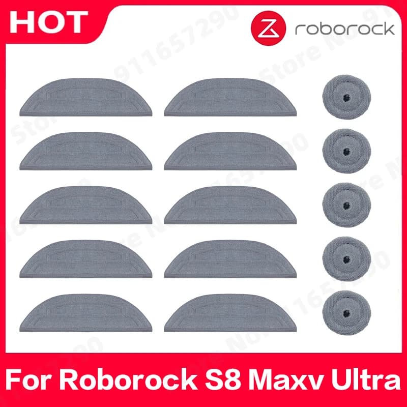 إكسسوارات ممسحة Roborock S8 Maxv Ultra: قطعة قماش ممسحة، قطع غيار مكنسة كهربائية، إكسسوارات ممسحة VibraRise 3.0