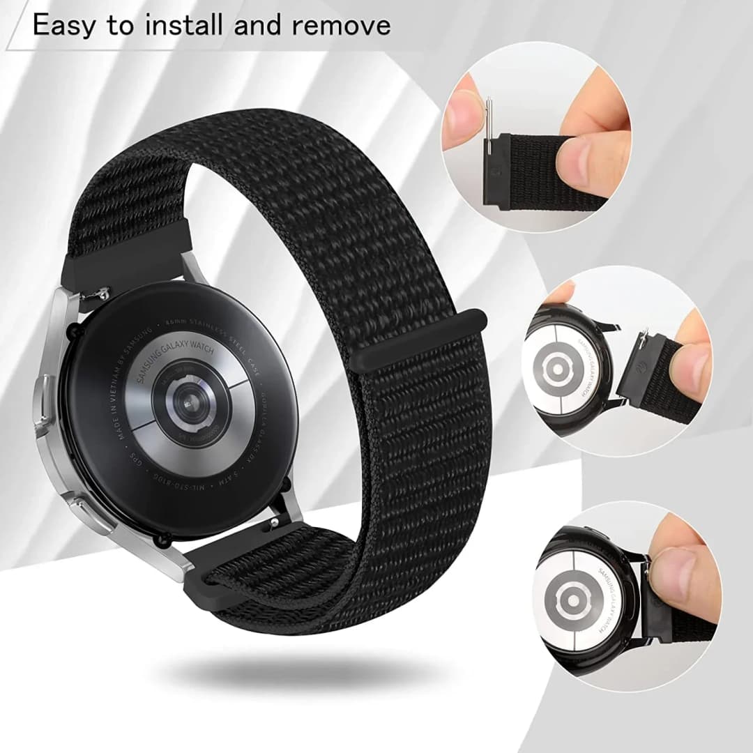 حزام حلقة نايلون 20 مم 22 مم لـ Garmin Forerunner 55 165 265 965 255 Active 5/Vivomove Trend/Vivoactive 5/Venu 3/2 حزام سوار - 5