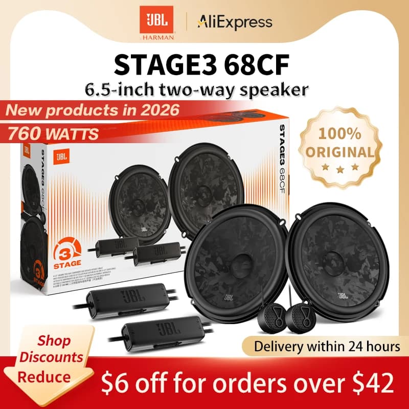 سماعة سيارة JBL مقاس 6.5 بوصة، سماعة مكونة، طاقة خرج 760 واط، سماعة باس للسيارة، تويتر، سماعة ستيريو منتصف المدى، سماعة سيارة