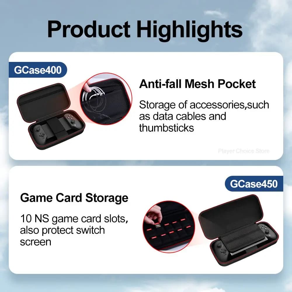 حقيبة حمل GameSir G8 بلس جاليليو X5 لايت X5s للتحكم في X3 برو X2 برو X2s تايب-سي X4 أيليرون لعلبة أجهزة التحكم في الألعاب المحمولة - 4