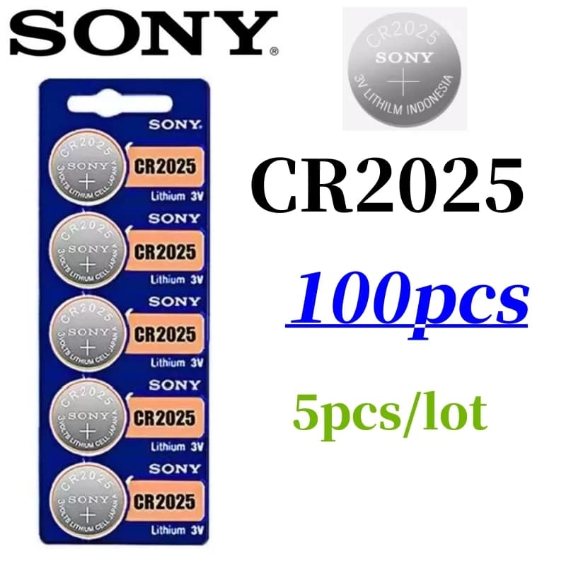 100 قطعة بطارية Sony أصلية CR2450 CR2430 CR2032 CR2025 CR1632 CR1616 CR1620 CR1220 الليثيوم - 5