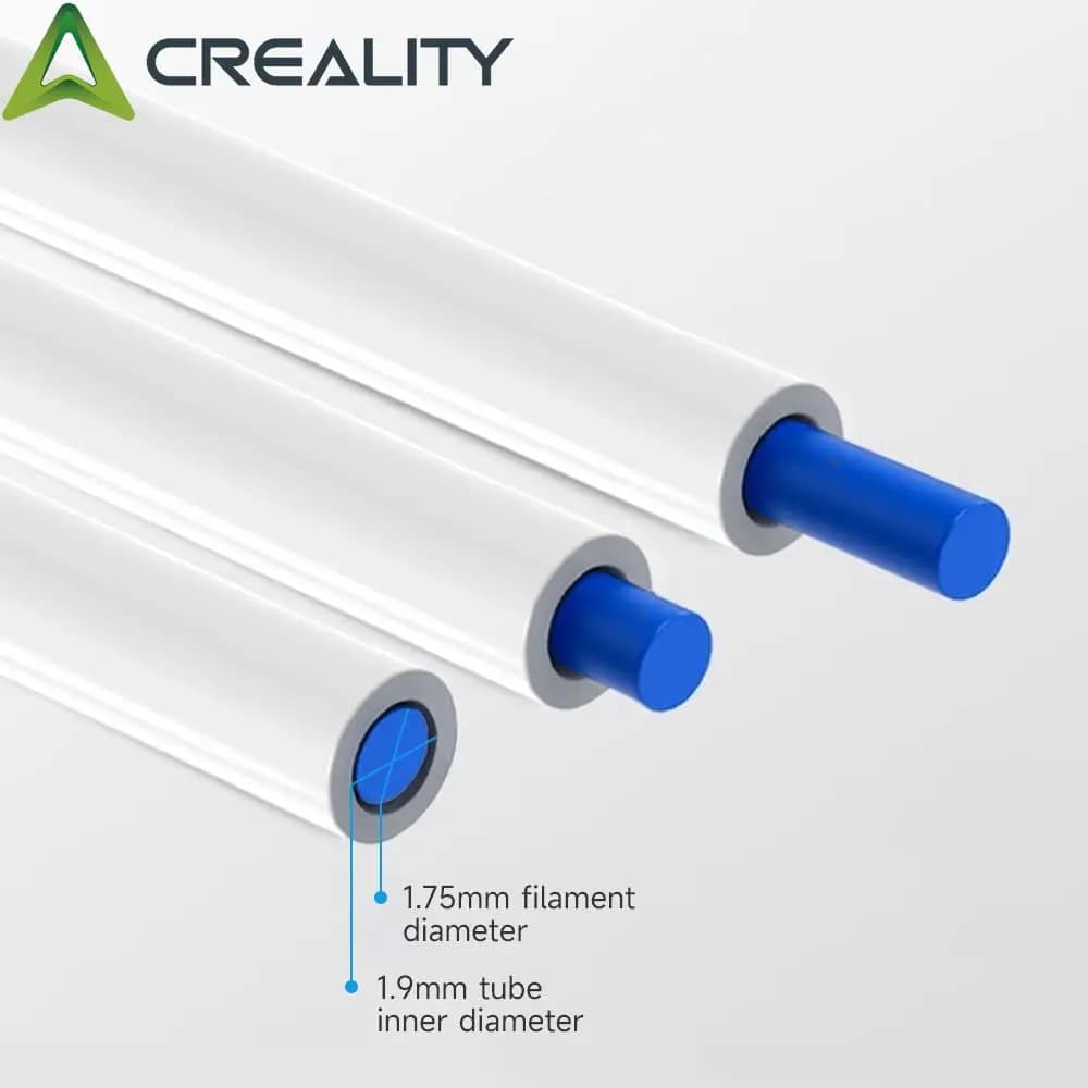 أنابيب PTFE من كرياليتي لطابعة 3D، 1 متر/2 متر، ترقيات لأنابيب Bowden، متوافقة مع خيط 1.75mm وسلسلة Ender CR - 3