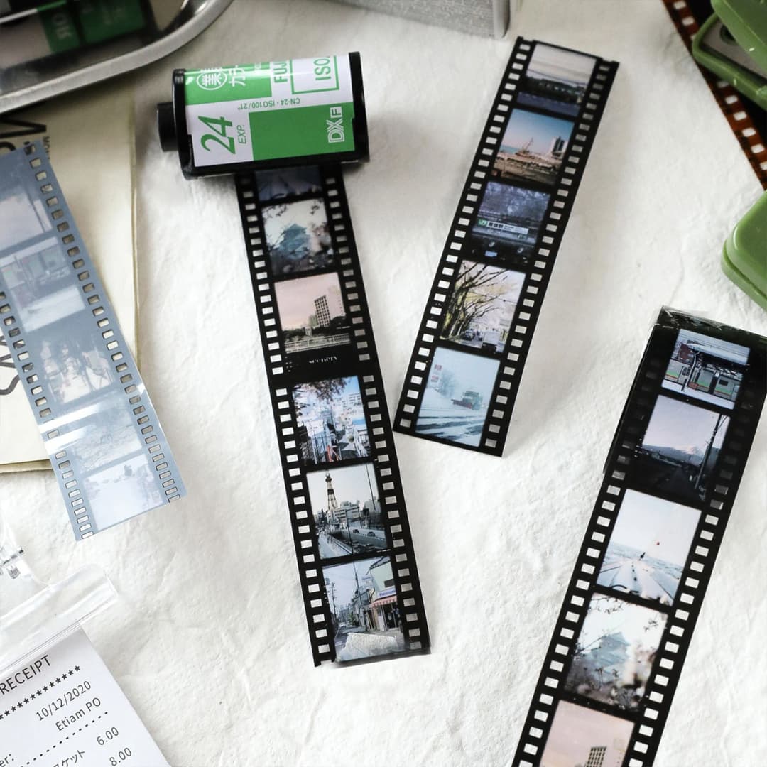 أشرطة لاصقة من البولي إيثيلين تيريفثالات بطول 2 متر وعرض 25 ملم بتصميم أفلام كلاسيكية لتزيين الدفاتر والمواد المكتبية وتجميع القصاصات يدويًا - 3